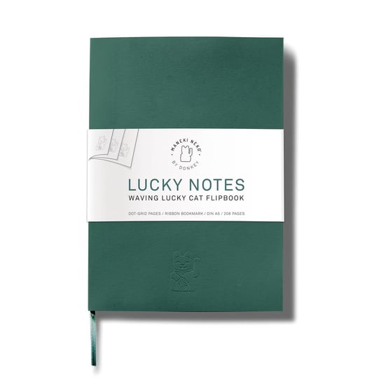 Notatnik 'Maneki Neko Lucky Notes' Green | Donkey Inna marka
