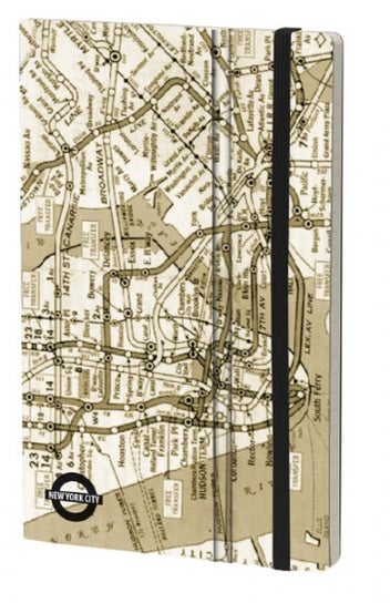 notatnik NYC Vintage21 x 13 cm papier/karton w kolorze beżowym TWM