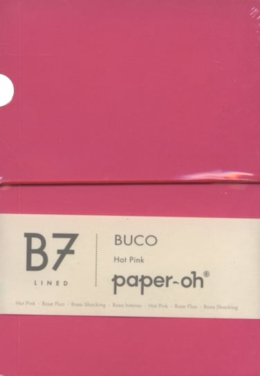 Notatnik w linie, Buco, B7, Hot Pink Paper-oh