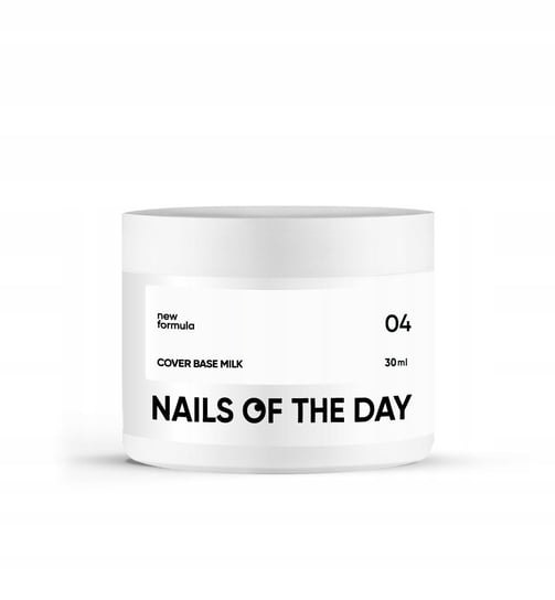 NOTD Cover base NEW Milk 04 - mleczna baza ze srebrnym brokatem, 30 ml Inna marka