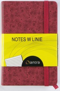 Notes A5, linia, czerwony Antra
