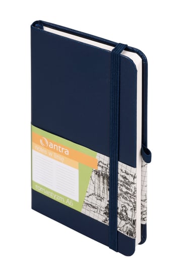 Notes A6 Romantyzm, linia, granatowy Antra