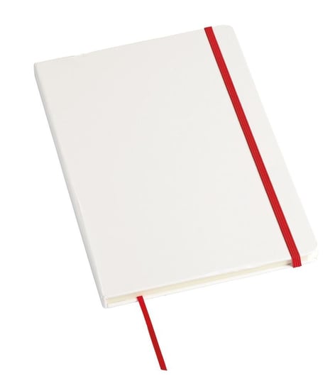 Notes AUTHOR w formacie A5, biały, czerwony UPOMINKARNIA