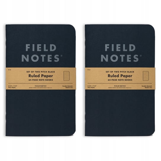 Notes Field Notes Pirch Black Large - Linie - 2 Pack Inna marka