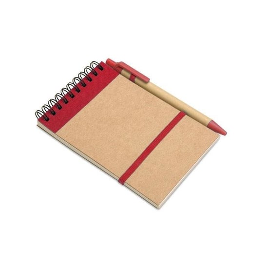 Notes kieszonkowy z długopisem, czerwony UPOMINKARNIA