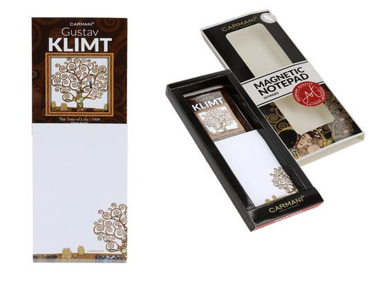 Notes magnetyczny - G. Klimt, Drzewo życia, białe tło (CARMANI) Hanipol