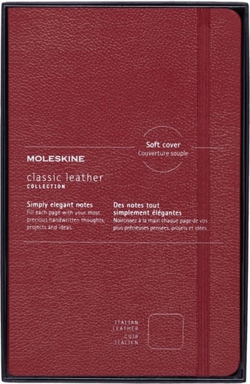 Notes Moleskine Classic edycja limitowana, miękka oprawa skórzana L (13x21 cm) w linie, czerwony Moleskine