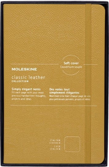 Notes Moleskine Classic edycja limitowana, miękka oprawa skórzana L (13x21 cm) w linie, żółty Moleskine