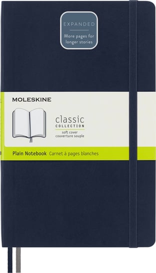 Notes Moleskine Classic L (13x21 cm) gładki, miękka oprawa, sapphire blue, 400 stron Moleskine