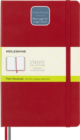 Notes Moleskine Classic L (13x21 cm) gładki, twarda oprawa, scarlet red, 400 stron Moleskine