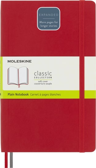 Notes Moleskine Classic L (13x21 cm) w linię, miękka oprawa, scarlet red, 400 stron Moleskine