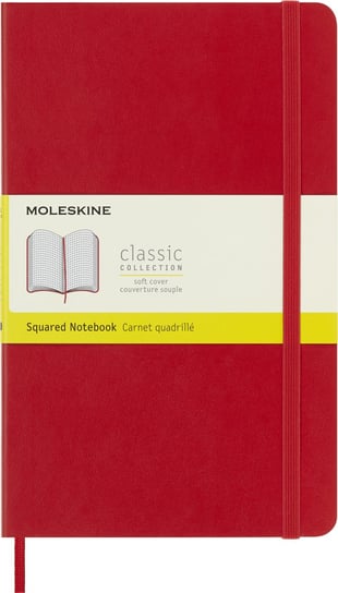 Notes Moleskine Classic L (13x21cm) w kratkę, miękka oprawa, czerwony Moleskine