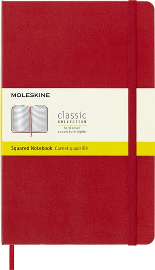 Notes Moleskine Classic L (13x21cm) w kratkę, twarda oprawa, czerwony Moleskine