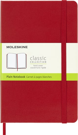Notes Moleskine Classic M (11,5x18 cm) gładki, twarda oprawa, czerwony, 208 stron Moleskine