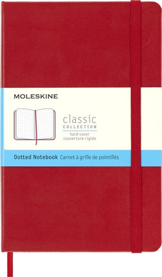 Notes Moleskine Classic M (11,5x18 cm) w kropki, twarda oprawa, czerwony, 208 stron Moleskine
