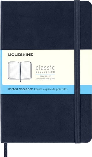 Notes Moleskine Classic M (11,5x18 cm) w kropki, twarda oprawa, granatowy, 208 stron Moleskine