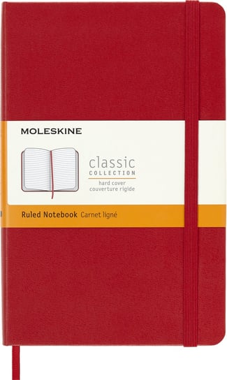 Notes Moleskine Classic M (11,5x18 cm) w linie, twarda oprawa, czerwony, 208 stron Moleskine