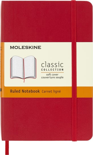 Notes Moleskine Classic P (9x14cm) w linie, miękka oprawa, czerwony Moleskine