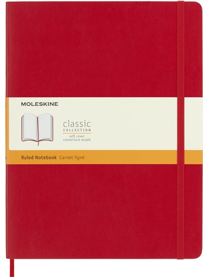 Notes Moleskine Classic XL (19x25cm) w linie, miękka oprawa, czerwony Moleskine