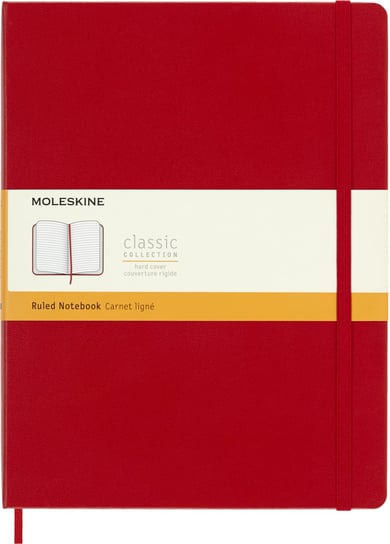 Notes Moleskine Classic XL (19x25cm) w linie, twarda oprawa, czerwony Moleskine