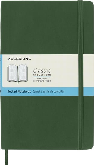Notes Moleskine L (13x21cm) w kropki, miękka oprawa, myrtle green Moleskine