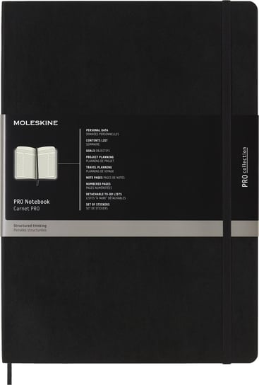 Notes Moleskine PROFESSIONAL A4 (21x29,7 cm), czarna miękka oprawa, 192 strony Moleskine