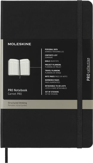 Notes Moleskine PROFESSIONAL L (13x21 cm), czarna twarda oprawa, 240 stron Moleskine