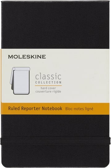 Notes Moleskine Reporterski P (9x14cm) w linie, twarda oprawa, czarny Moleskine