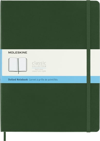 Notes Moleskine XL (19x25cm) w kropki, twarda oprawa, myrtle green, 192 stron Moleskine
