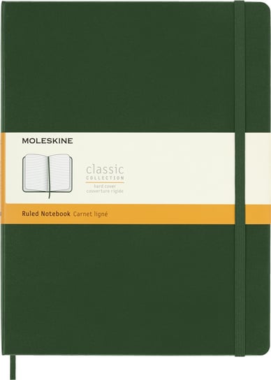 Notes Moleskine XL (19x25cm) w linie, twarda oprawa, zielony, 192 strony Moleskine