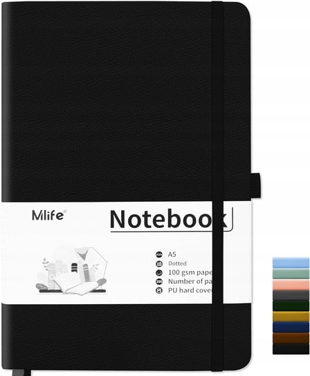 Notes Notatnik A5 Czarny Twardy 200 Stron 100 G/M² 200 Kartek Inna marka