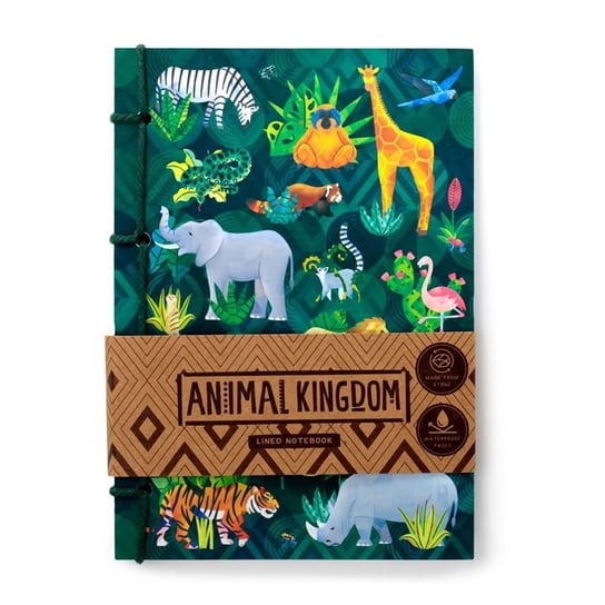 Notes, notatnik A5 z papieru z recyklingu w linie  Królestwo zwierząt’ Inna marka