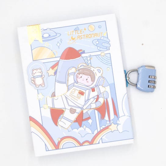 Notes Pamiętnik Na Kłódkę Little Astronaut #4 Chłopiec Na Rakiecie myHomelife