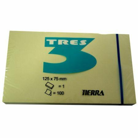 Notes samoprzylepny 125x75mm pastelowyżółty TRES TRES
