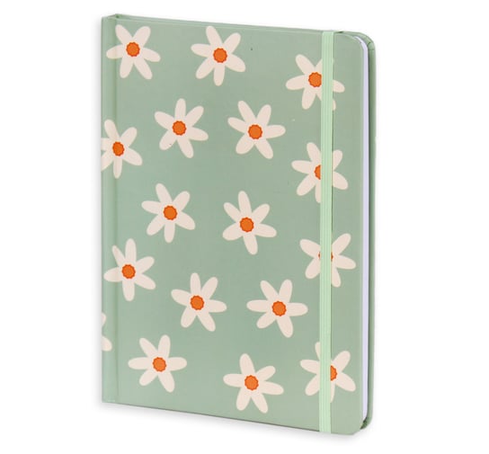 Notes, Spring Vibes, Na gumkę, Kwiaty, Linie, Format A5, 96 Kartek Empik