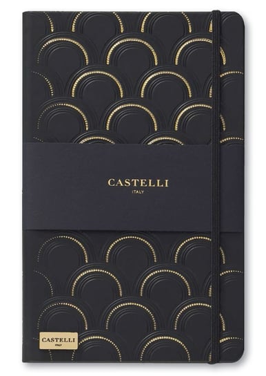 Notes w linie, A5, Castelli Art Deco black&gold Castelli