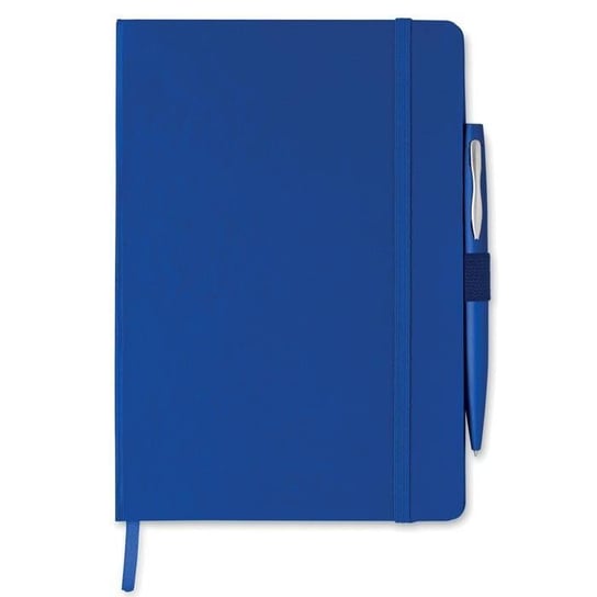 Notes w linie A5 z długopisem Notaplus, niebieski UPOMINKARNIA