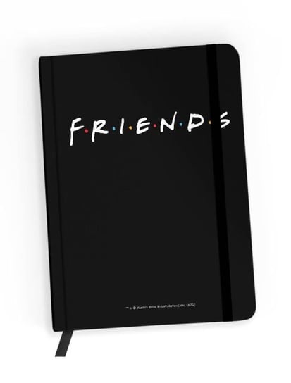 Notes w linie, Friends 002, czarny z kolorowym nadrukiem Friends