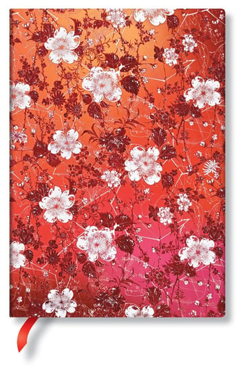 Notes w linie, Katagami Florals Sakura, Midi Lined, Paperblanks Paperblanks