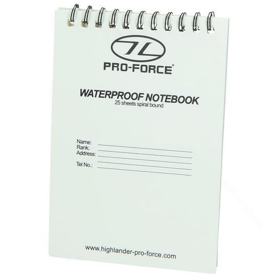 Notes wodoodporny gładki, Waterproof Notebook Highlander