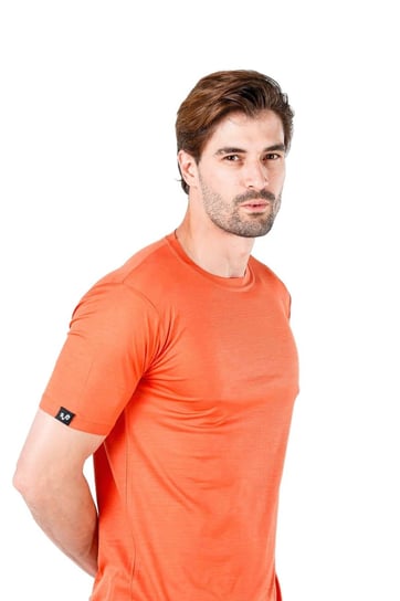 Notus - 100% Wełny merynos koszulka - 135gr XL, Pomarańczowy Woolona