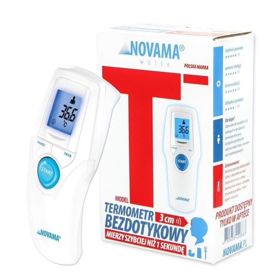 Novama White T1S, termometr bezdotykowy, 1 sztuka Novama