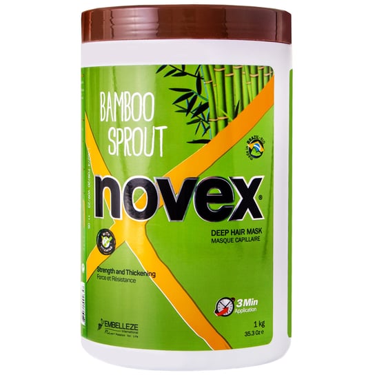 Novex, Bamboo Sprout, Maska nawilżająca włosy suche i łamliwe, 1 kg Novex