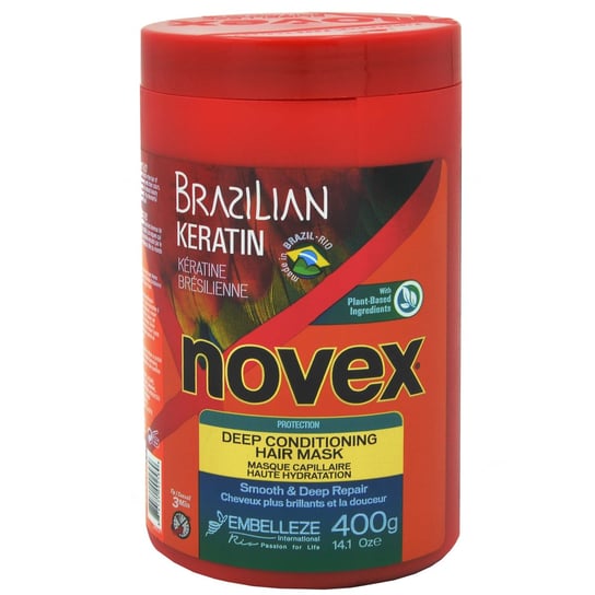 Novex, Brazilian Keratin Mask, odżywcza maska do włosów z keratyną, 400 g Novex