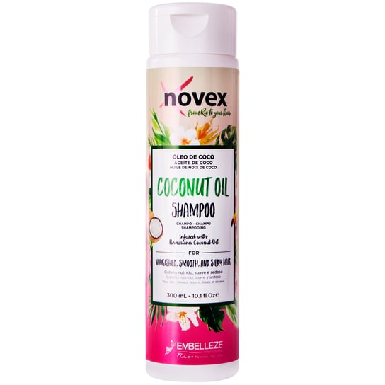 Novex Coconut Oil Shampoo szampon wygładzający włosy suche z olejem kokosowym 300ml, nawilża, redukuje puszenie Novex