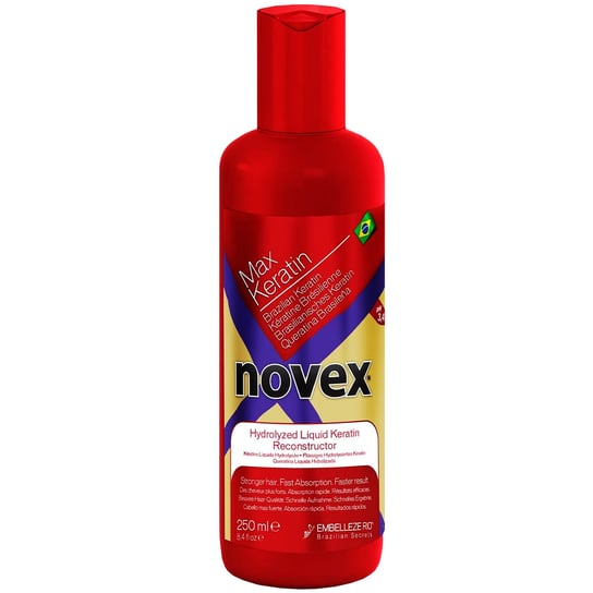 Novex, Keratin Brazilian Hydrolyzed Liquid Keratin Reconstructor, kuracja do włosów, 250 ml Novex