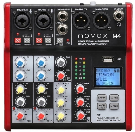 'Novox M4 Mkii - Mikser Analogowy Audio Mp3/Usb/Bt  1080048' NOVOX