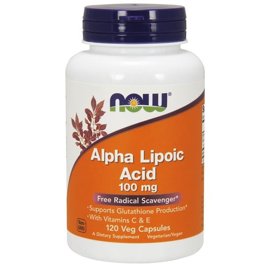 Now Alpha Lipoic Acid 100Mg Suplement diety, 120 vege kaps. Now Foods