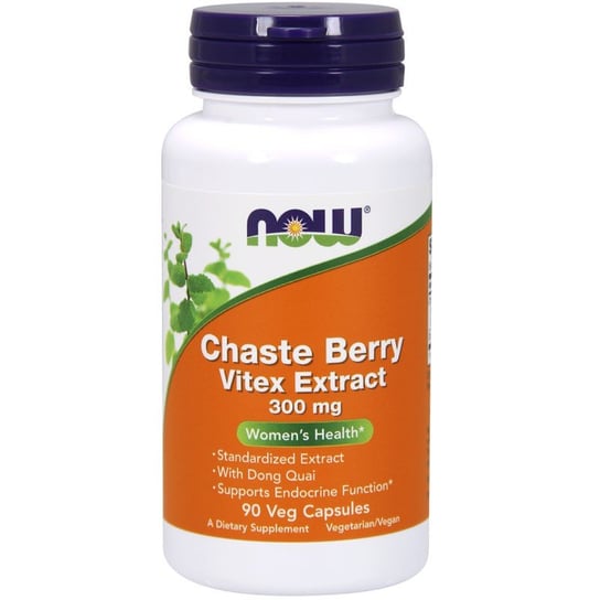 Now Chaste Berry Vitex Extract 300Mg Suplement diety, 90 vege kaps. Now Foods