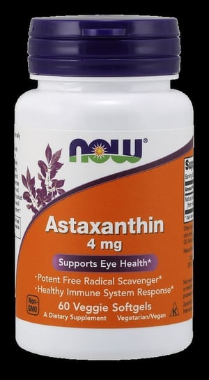 NOW FOODS Astaxanthin 4mg, 60vsgls. - Astaksantyna Now Foods
